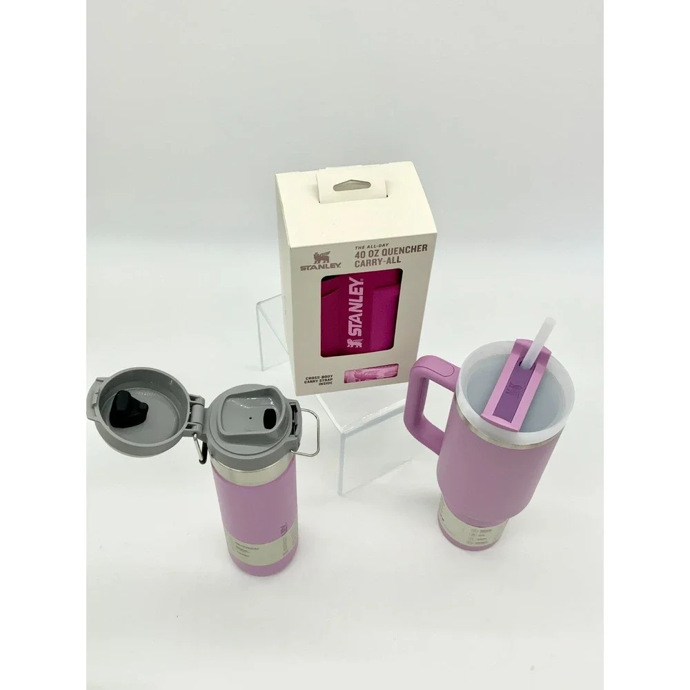 Purple Stanley Trio With Go Bottle, Quencher Tumbler;  and Quencher Carry All - Picture 3 of 16